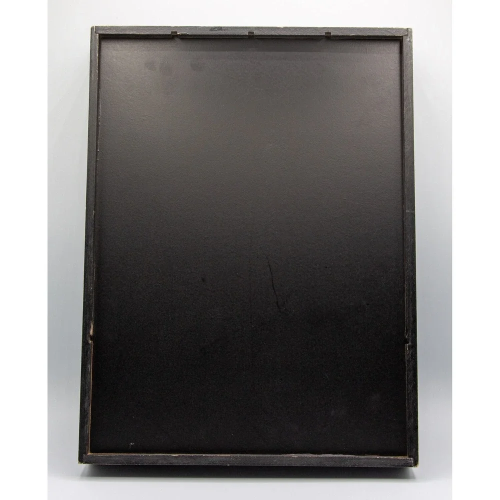 Brookstone Black Wood Drawer Organizer 5‎ Compartment Cutlery Tray 14.5x10.5